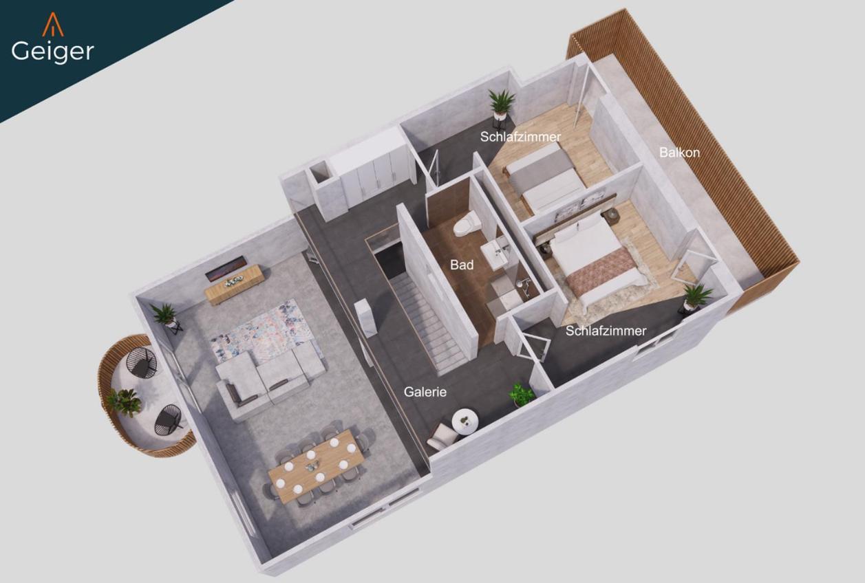 Apartamento Sunset Club - Loft - 155 M2 Sichtbeton - Zentral Memmingen Exterior foto